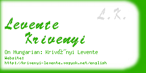 levente krivenyi business card